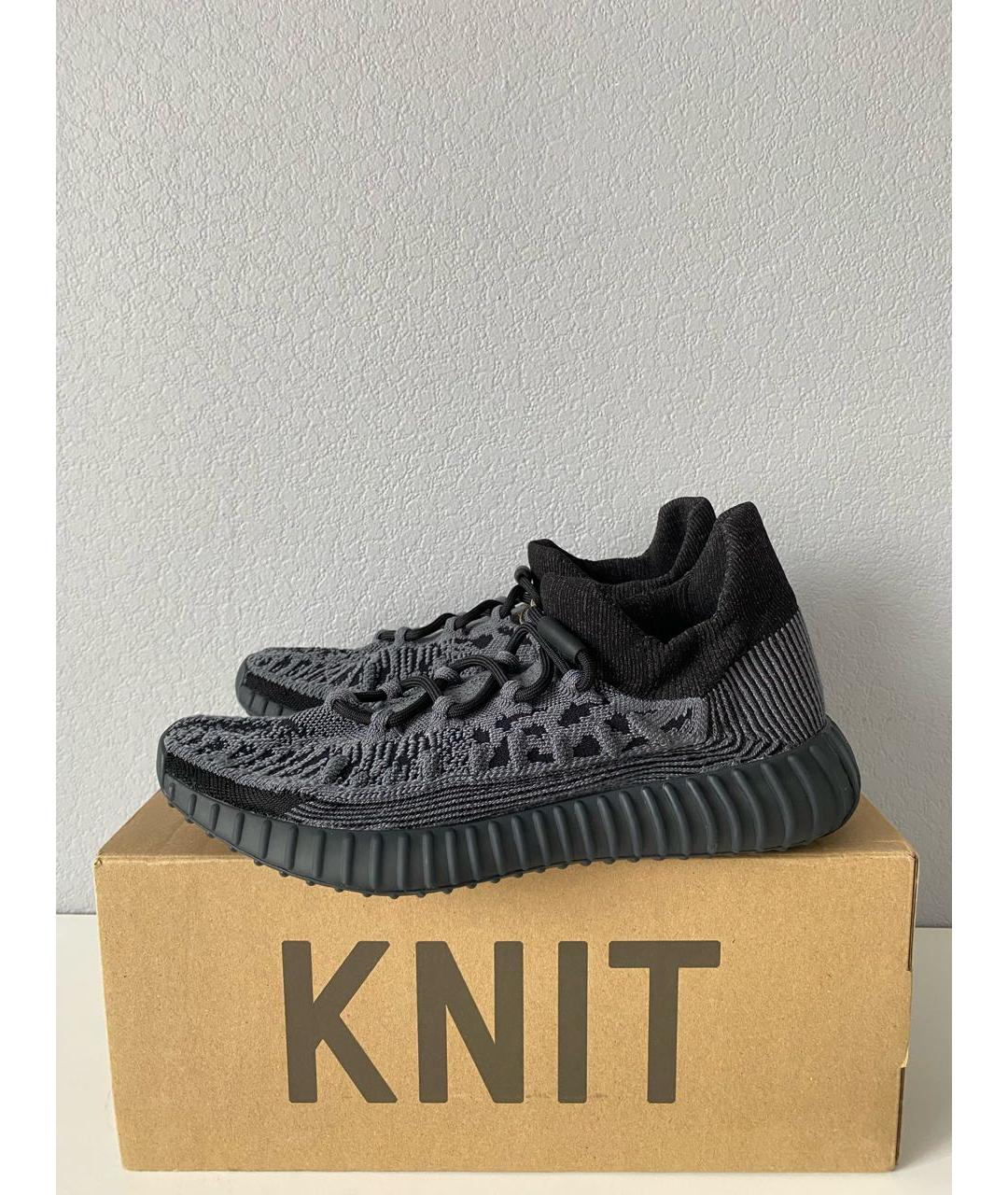 ADIDAS YEEZY Черные текстильные низкие кроссовки / кеды, фото 3