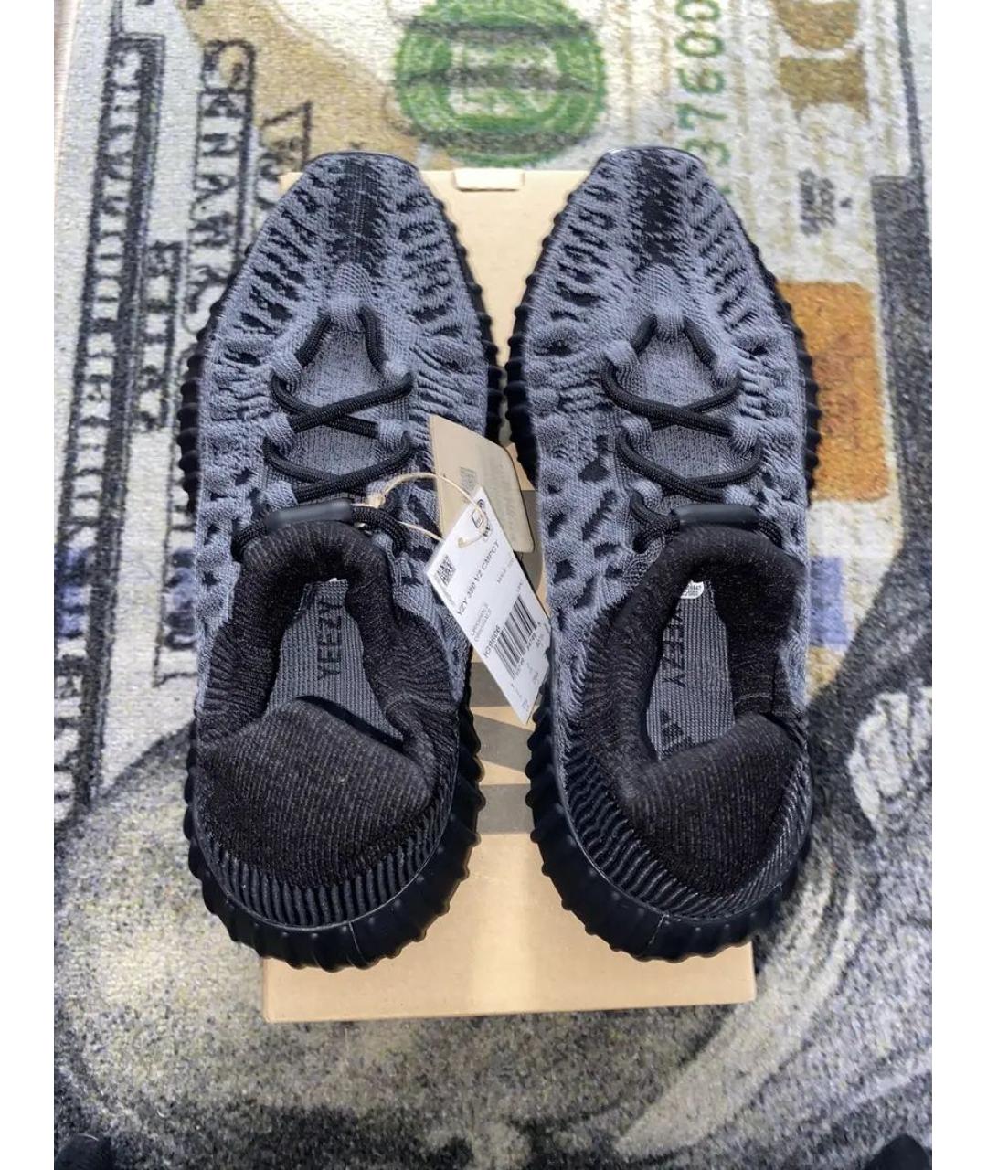 ADIDAS YEEZY Черные текстильные низкие кроссовки / кеды, фото 3