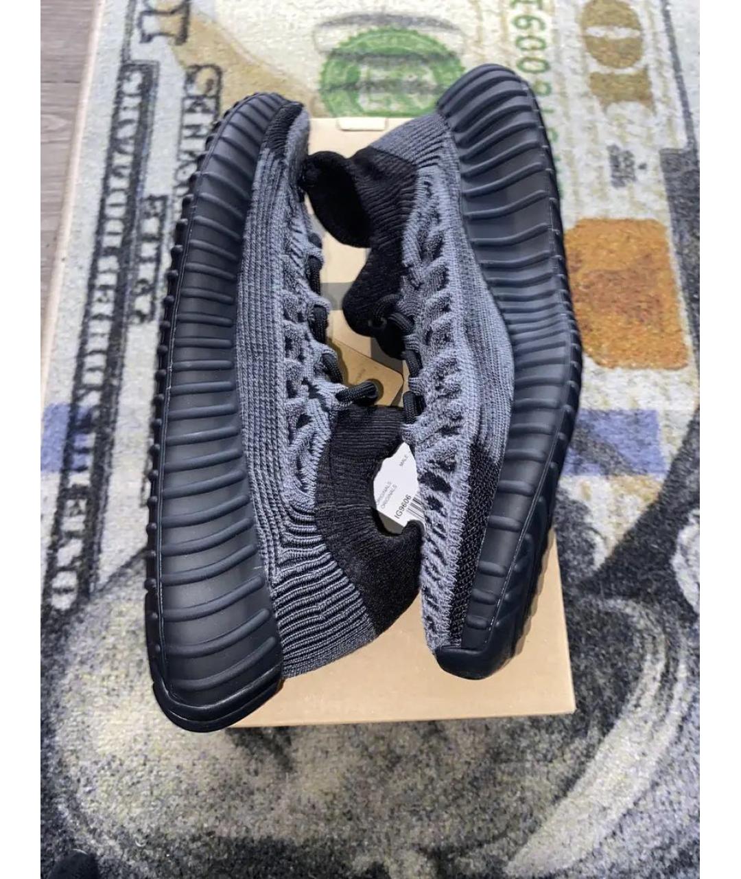 ADIDAS YEEZY Черные текстильные низкие кроссовки / кеды, фото 6