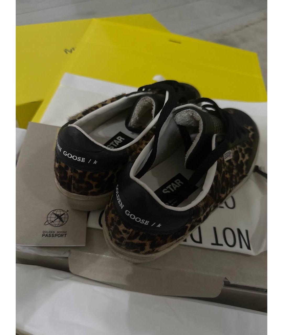 GOLDEN GOOSE DELUXE BRAND Черные кожаные кеды, фото 4