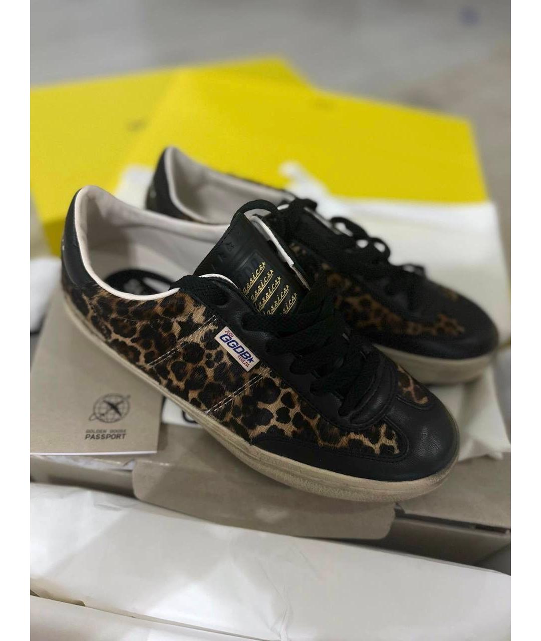 GOLDEN GOOSE DELUXE BRAND Черные кожаные кеды, фото 2