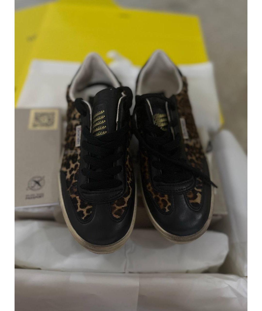 GOLDEN GOOSE DELUXE BRAND Черные кожаные кеды, фото 3