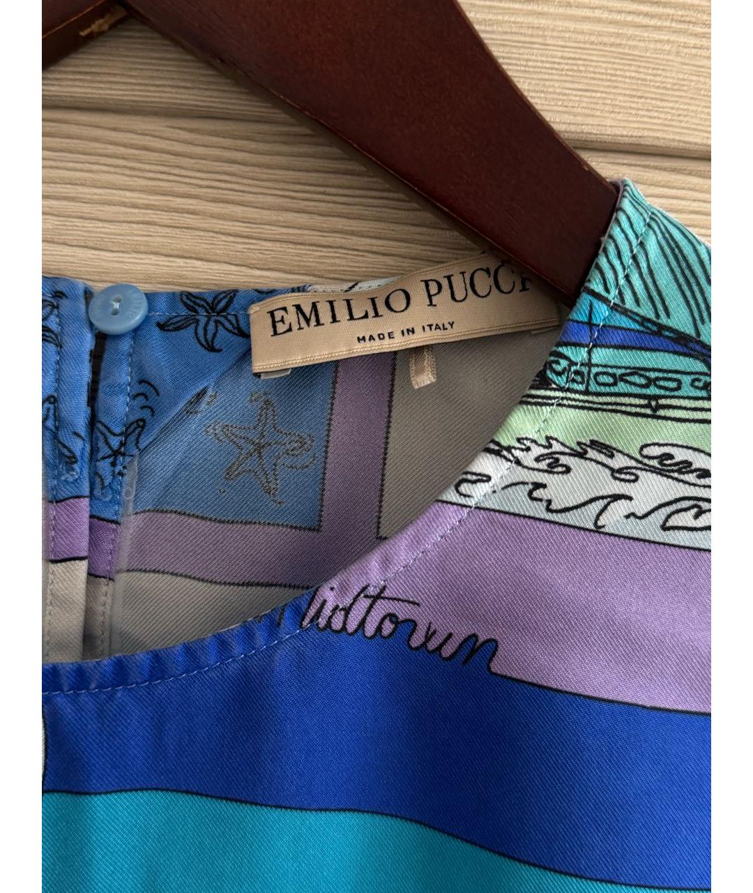 EMILIO PUCCI Мульти шелковая футболка, фото 3