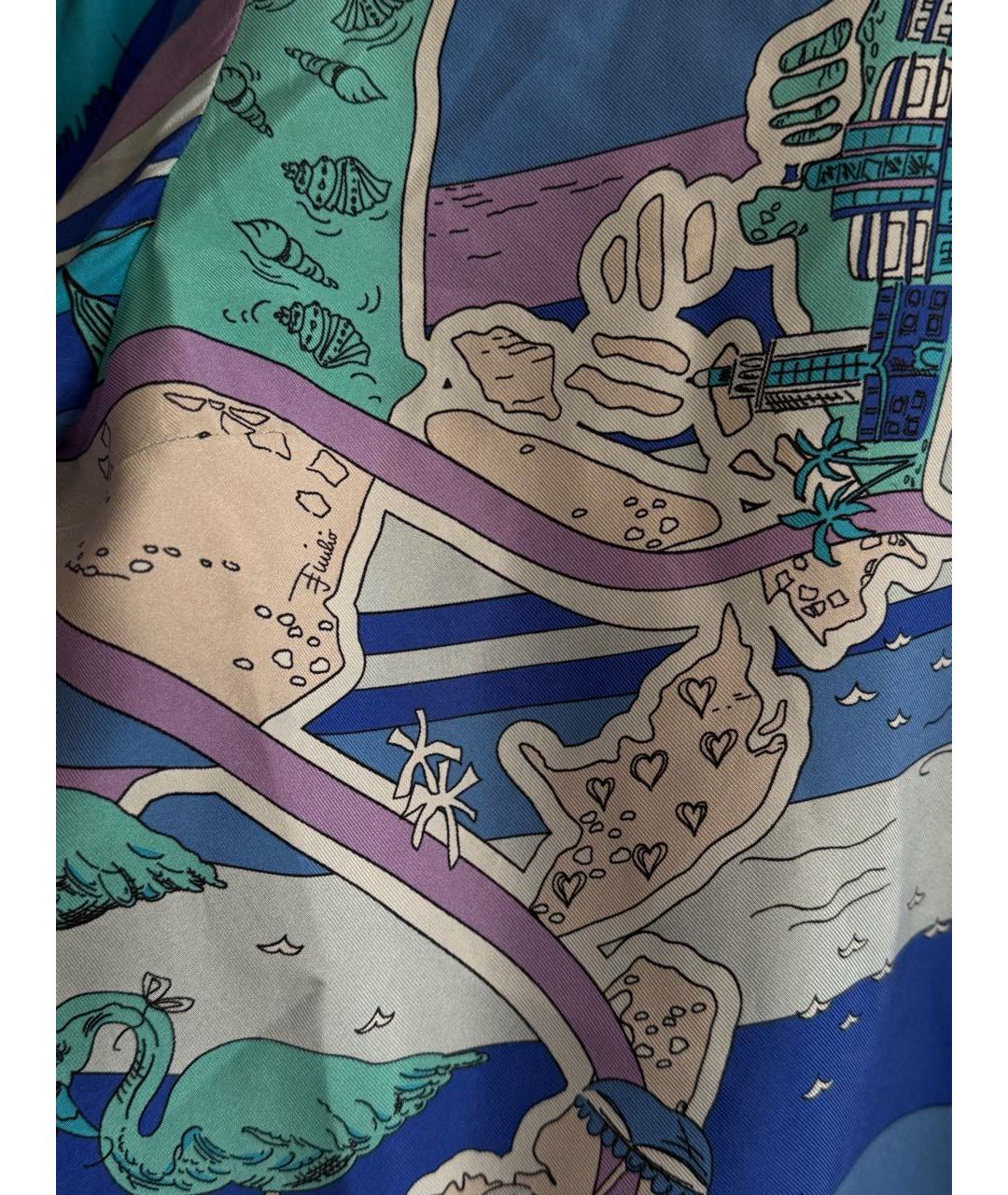 EMILIO PUCCI Мульти шелковая футболка, фото 4