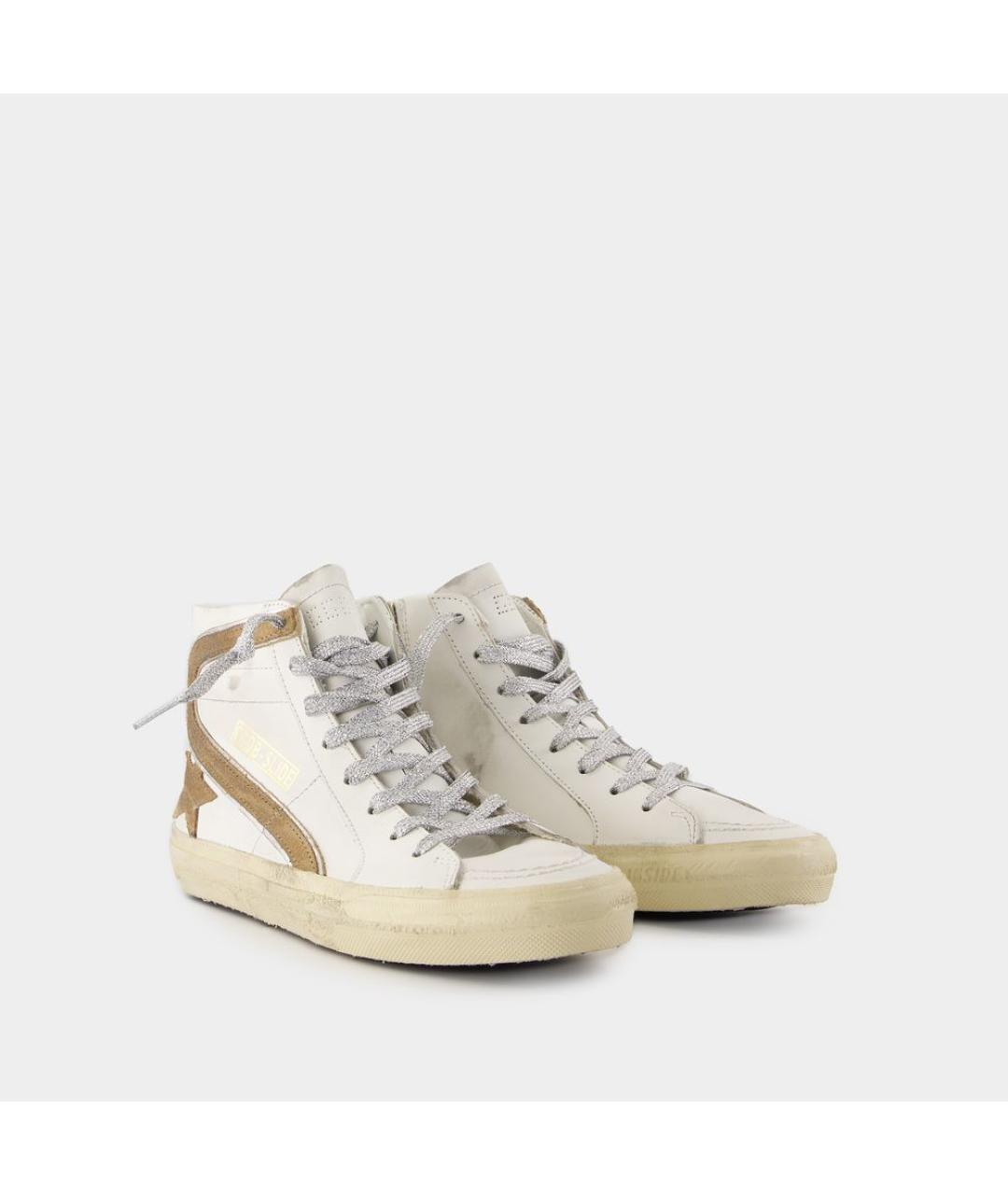 GOLDEN GOOSE DELUXE BRAND Белые кожаные кеды, фото 2