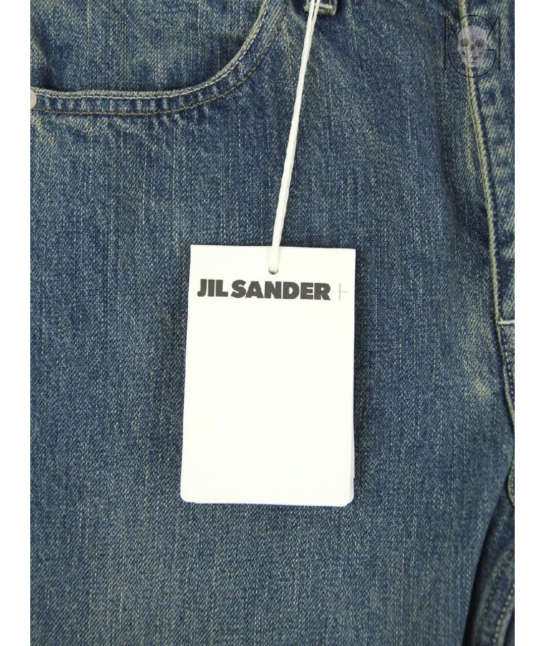 JIL SANDER Синие хлопковые прямые джинсы, фото 7