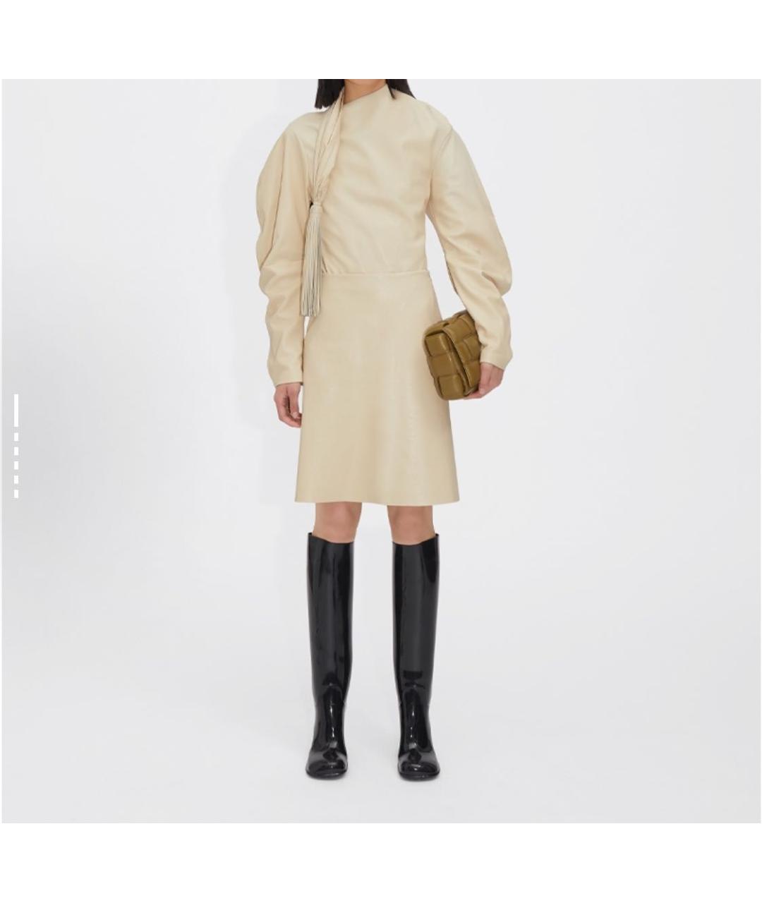 BOTTEGA VENETA Коричневая кожаная сумка через плечо, фото 8