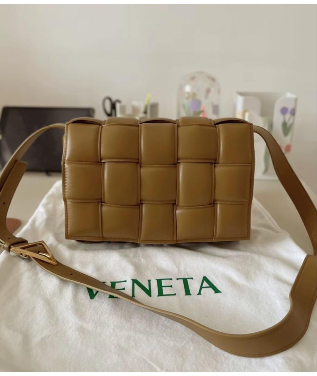 BOTTEGA VENETA Коричневая кожаная сумка через плечо, фото 7