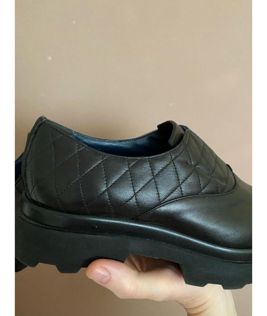 POLLINI Черные кожаные лоферы, фото 3