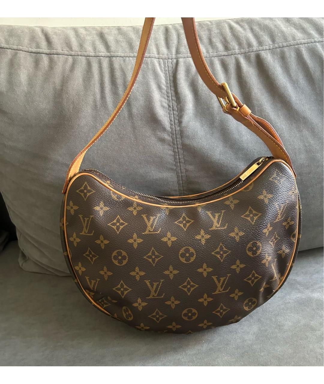 LOUIS VUITTON Коричневая кожаная сумка через плечо, фото 3