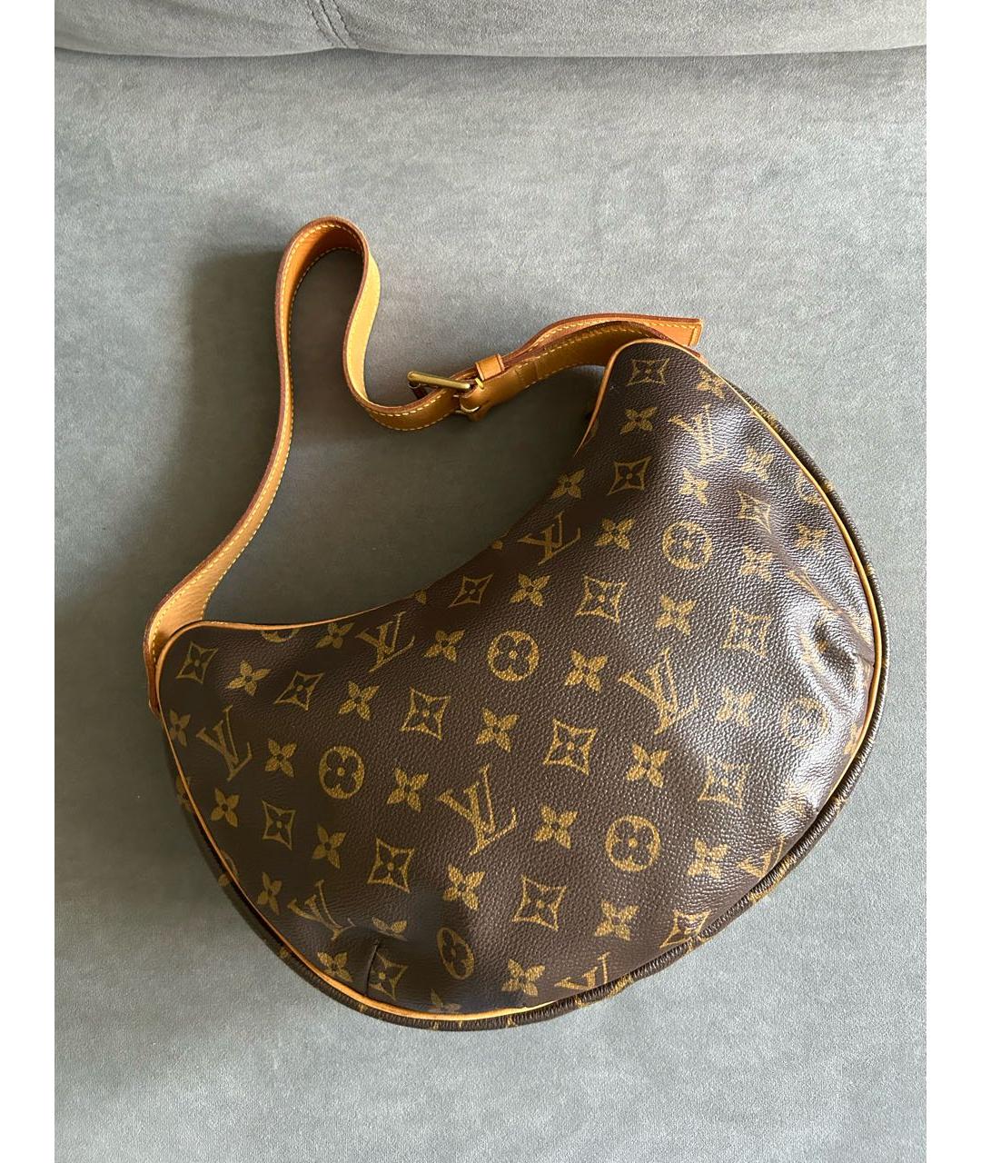 LOUIS VUITTON Коричневая кожаная сумка через плечо, фото 2