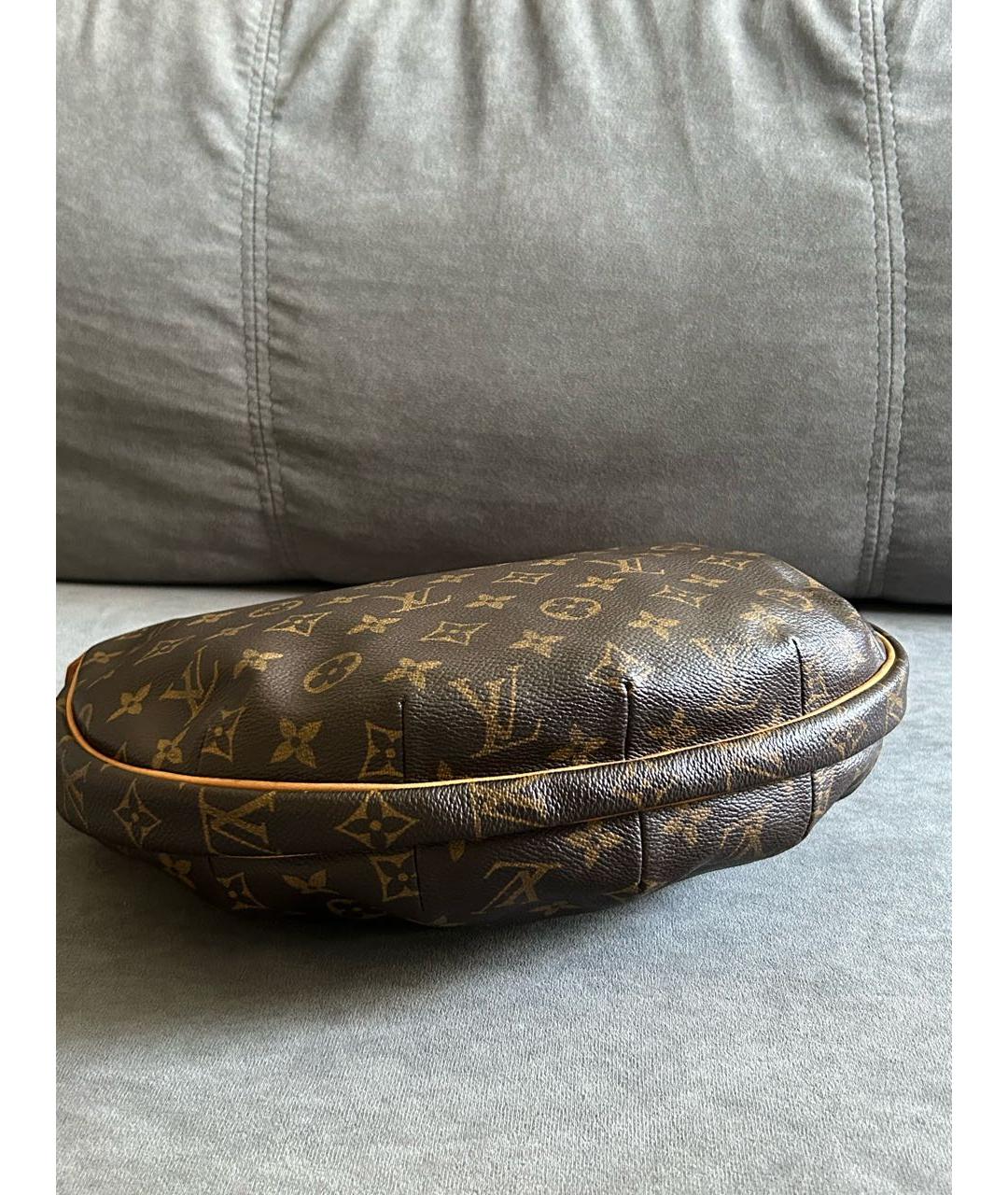 LOUIS VUITTON Коричневая кожаная сумка через плечо, фото 6