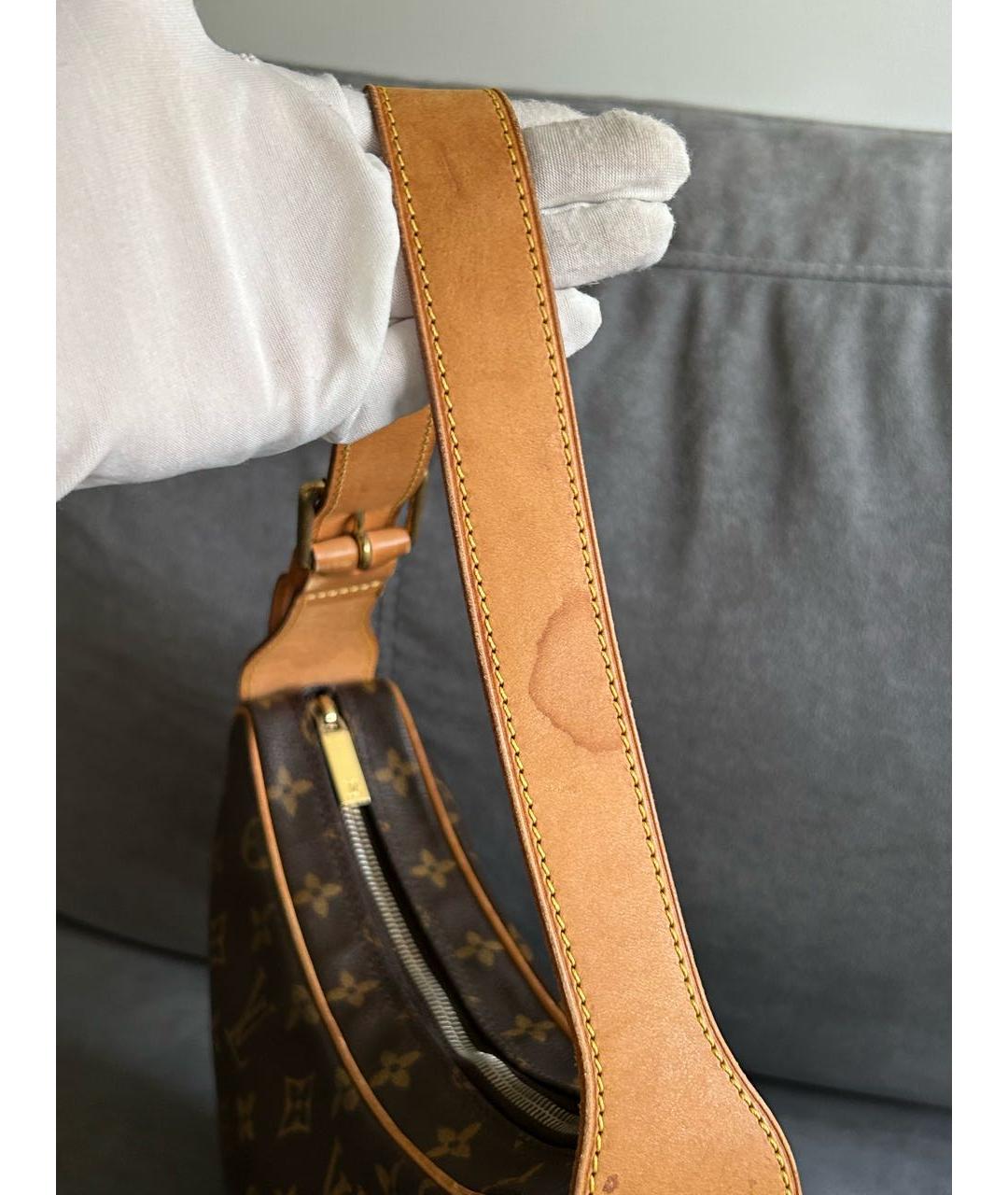 LOUIS VUITTON Коричневая кожаная сумка через плечо, фото 7