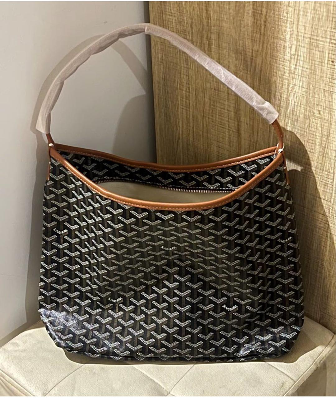 GOYARD Антрацитовая кожаная сумка тоут, фото 4