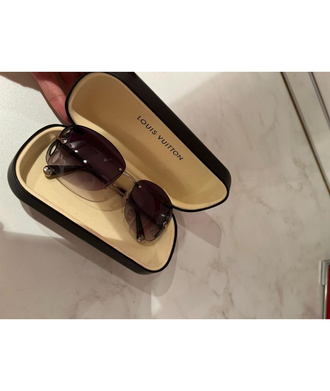 LOUIS VUITTON Серебряные металлические солнцезащитные очки, фото 4