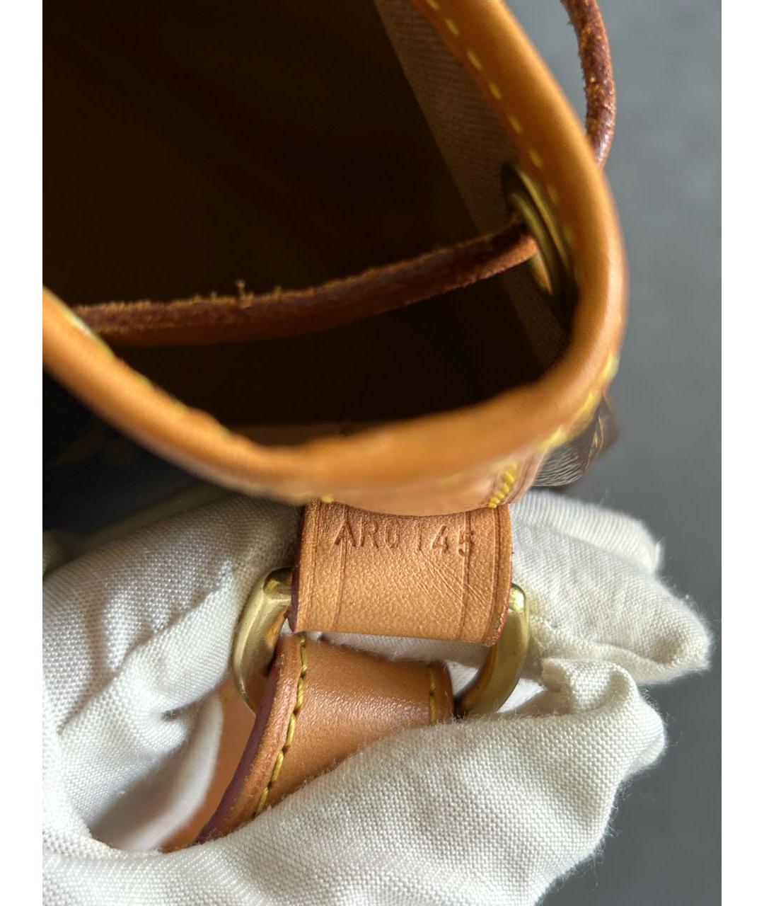 LOUIS VUITTON Коричневая кожаная сумка через плечо, фото 5
