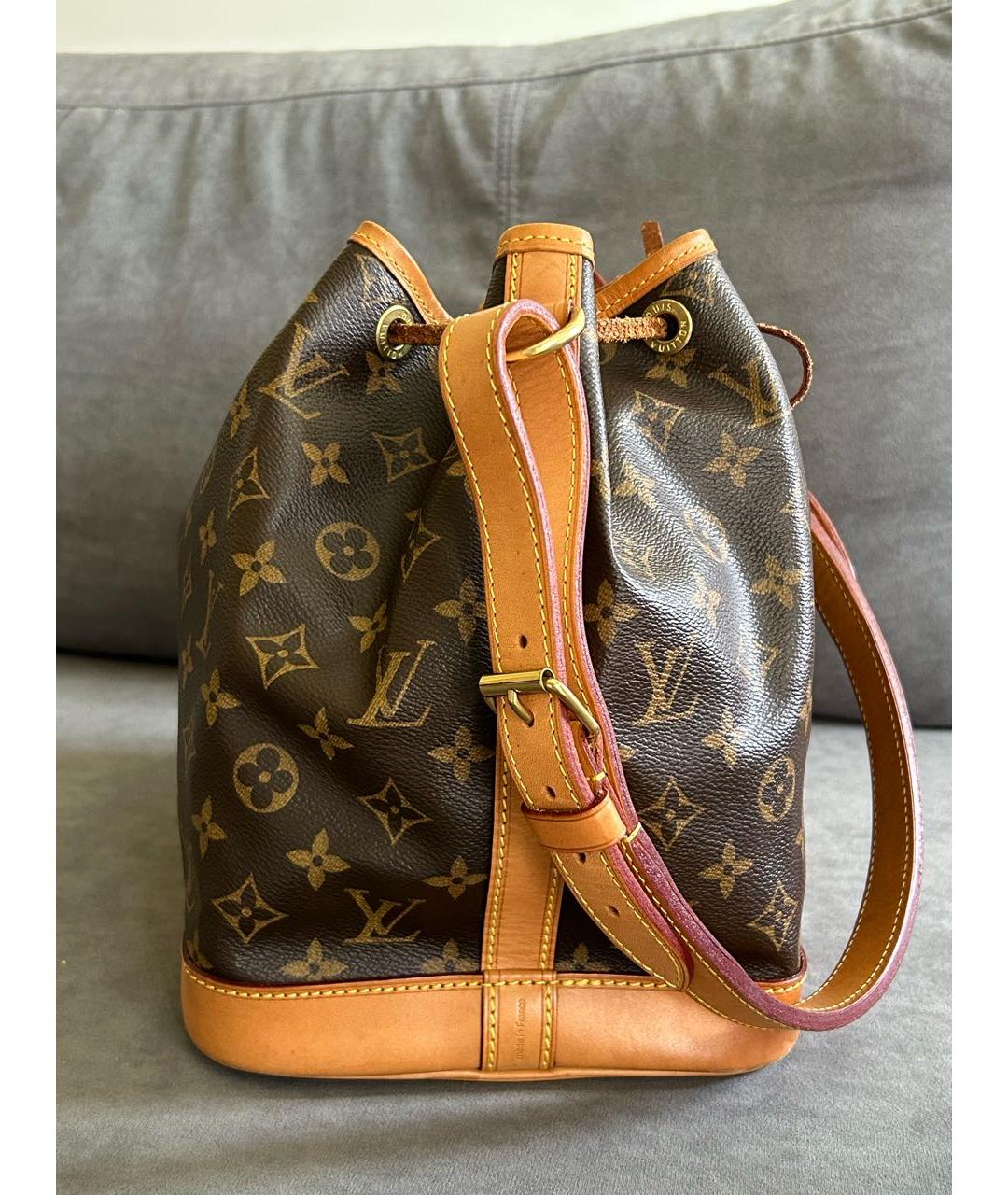 LOUIS VUITTON Коричневая кожаная сумка через плечо, фото 2