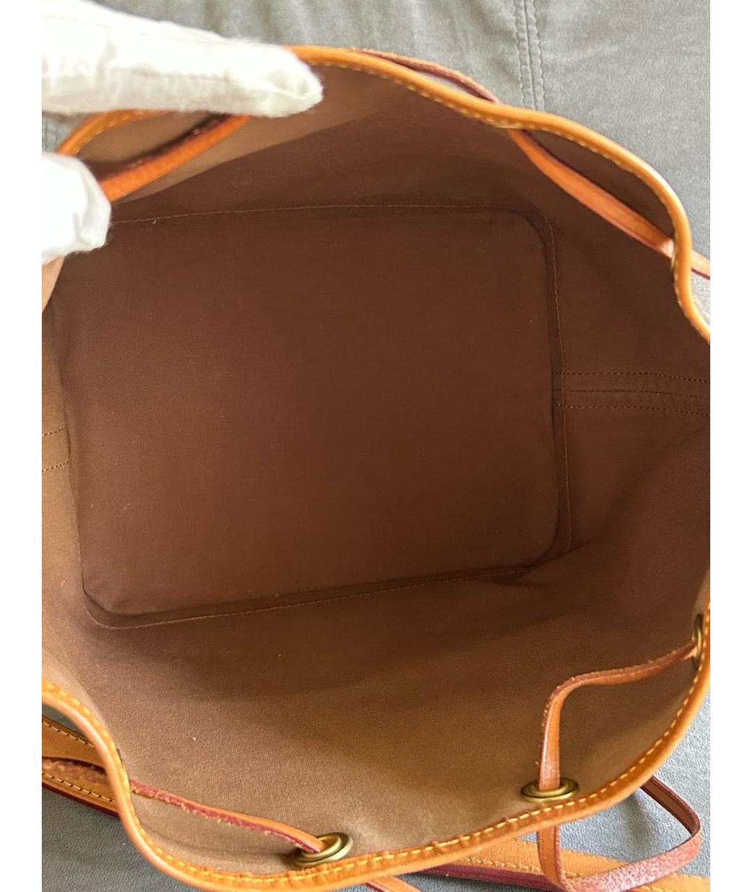 LOUIS VUITTON Коричневая кожаная сумка через плечо, фото 4