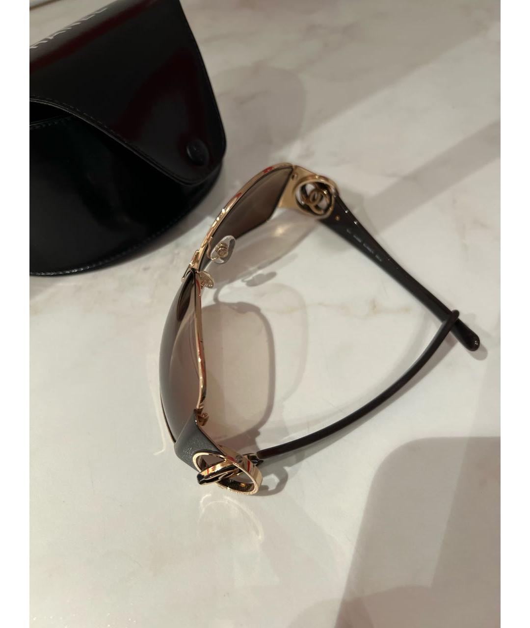 CHANEL Черные пластиковые солнцезащитные очки, фото 5