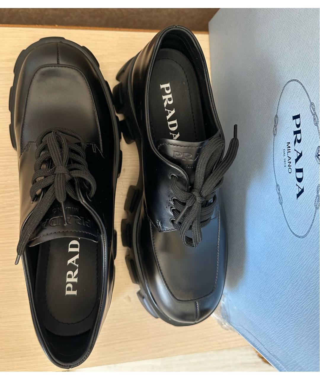 PRADA Черные ботинки из лакированной кожи, фото 3