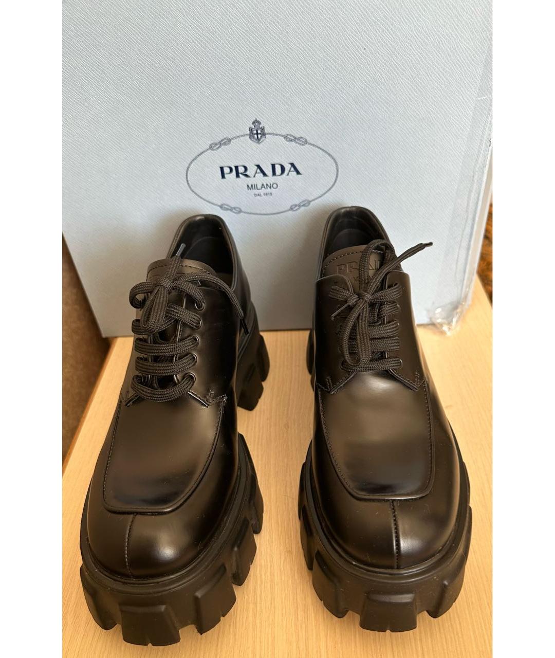 PRADA Черные ботинки из лакированной кожи, фото 2
