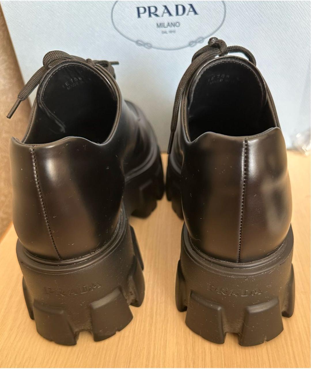 PRADA Черные ботинки из лакированной кожи, фото 4