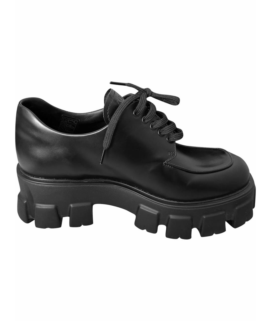 PRADA Черные ботинки из лакированной кожи, фото 1
