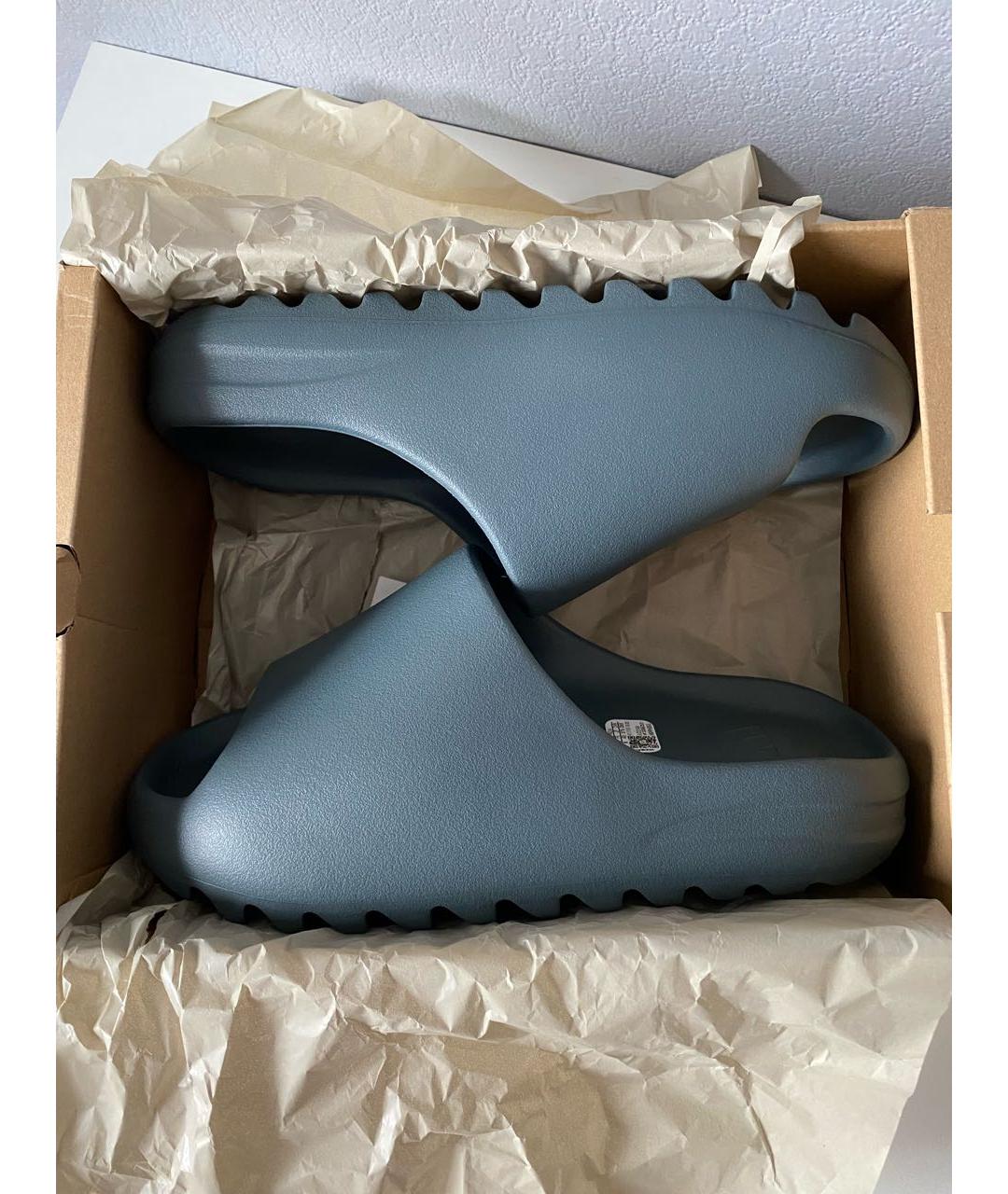 ADIDAS YEEZY Синие резиновые шлепанцы, фото 2