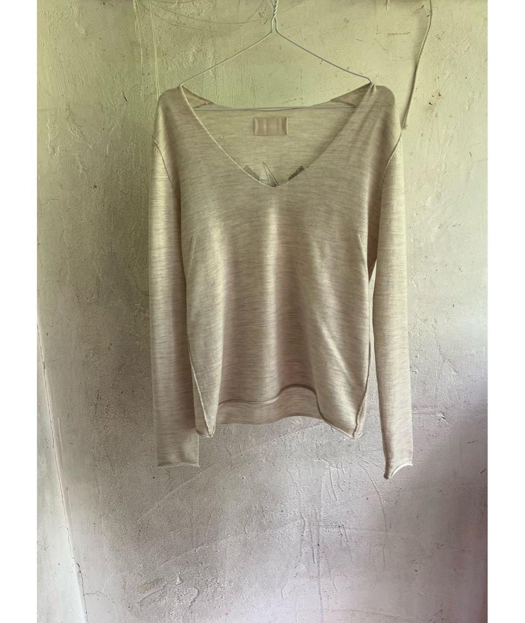 ZADIG & VOLTAIRE Бежевый шерстяной джемпер / свитер, фото 5