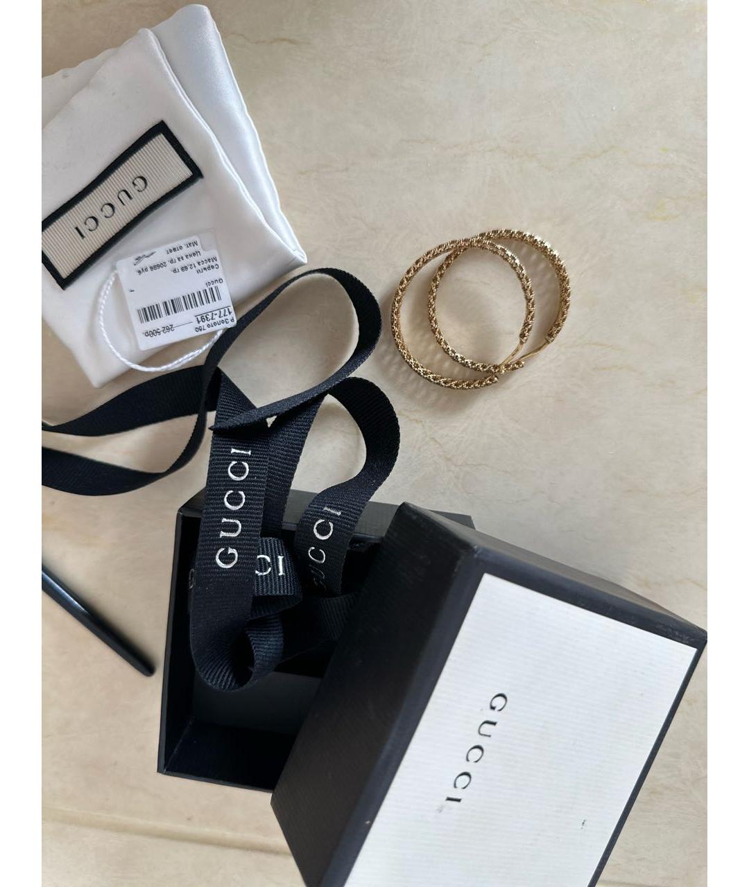GUCCI Золотые серьги из желтого золота, фото 4