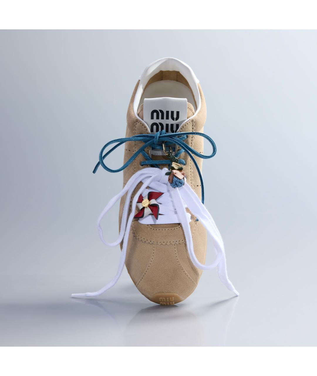 MIU MIU Серые кроссовки, фото 5