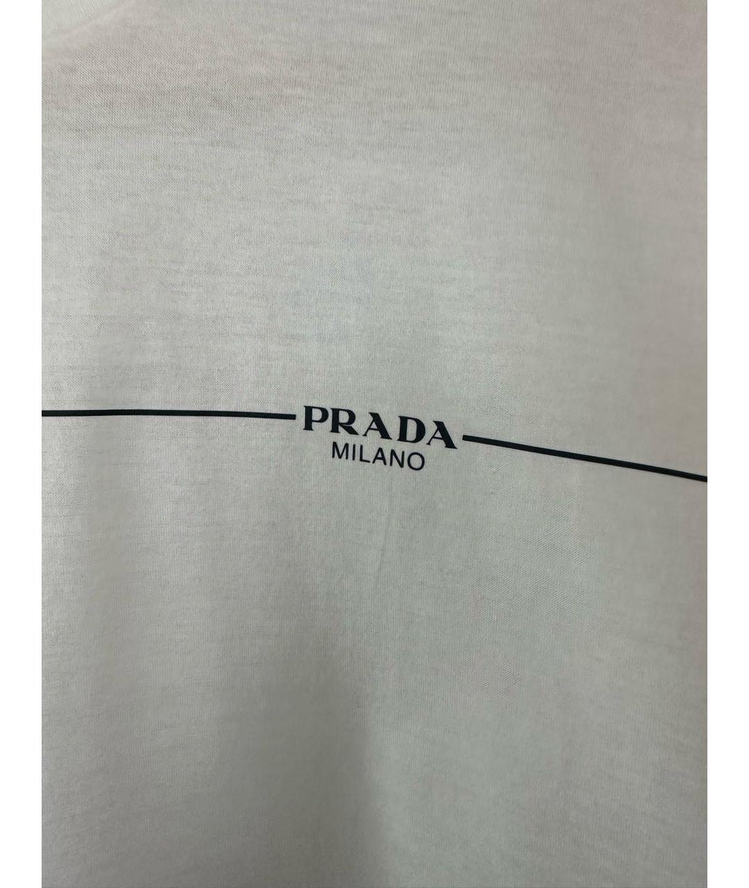 PRADA Белая хлопковая футболка, фото 2