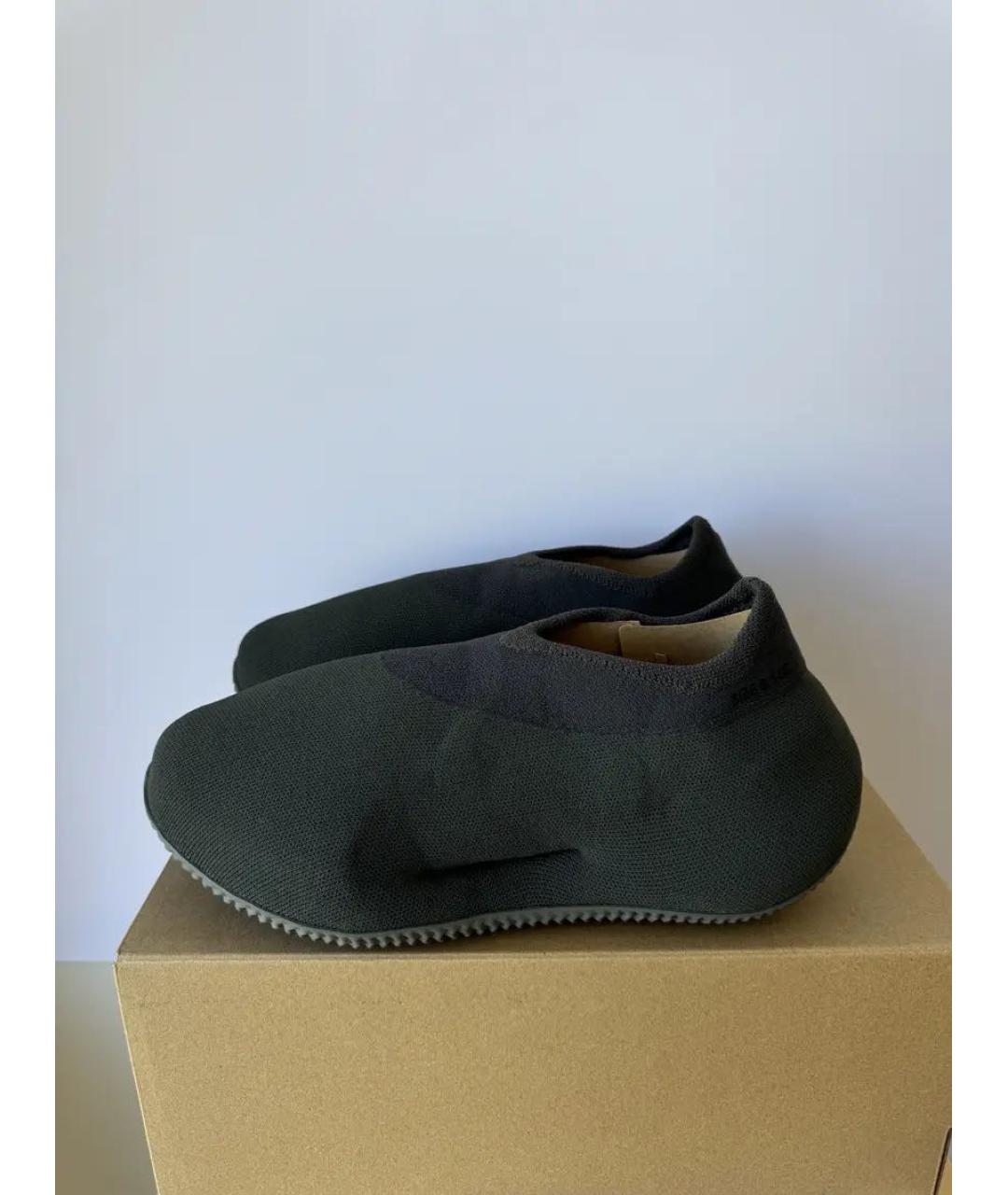 ADIDAS YEEZY Черные текстильные низкие кроссовки / кеды, фото 4