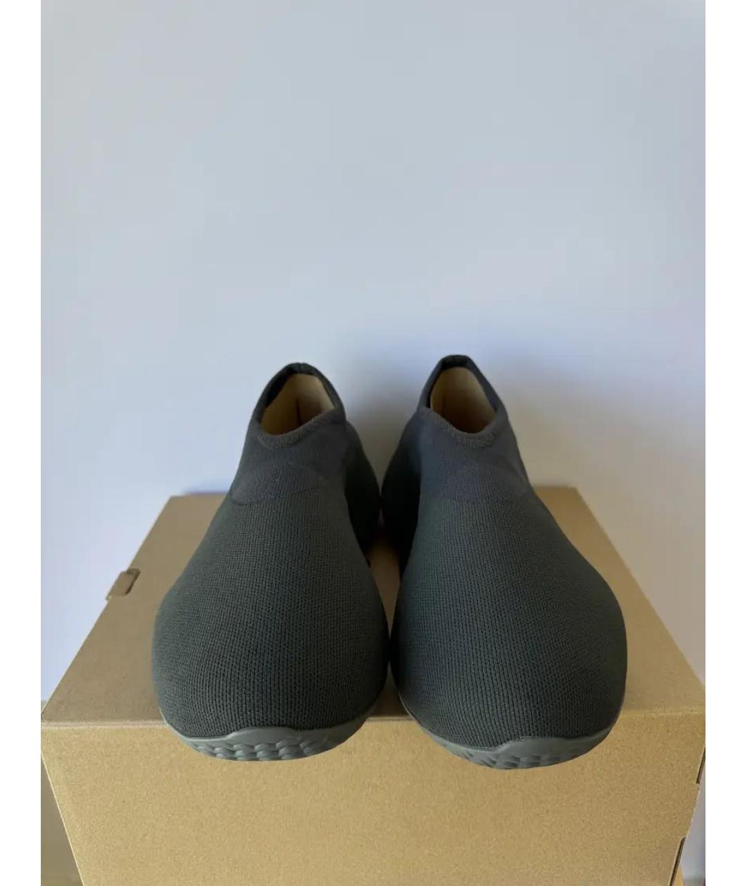 ADIDAS YEEZY Черные текстильные низкие кроссовки / кеды, фото 3