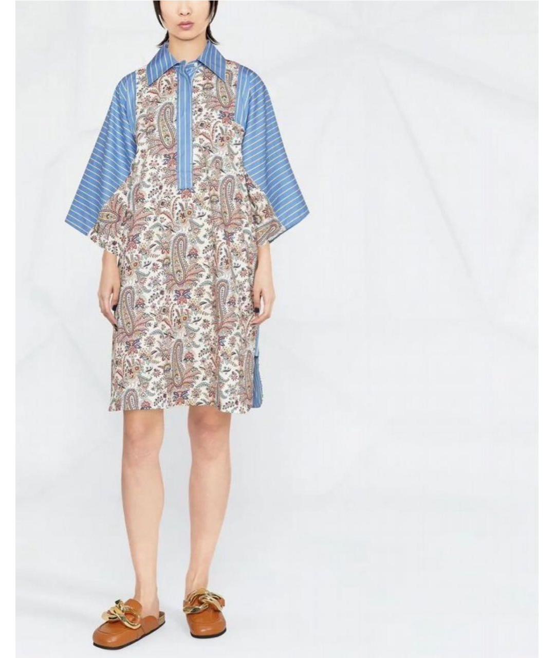 ETRO Мульти хлопковое повседневное платье, фото 6