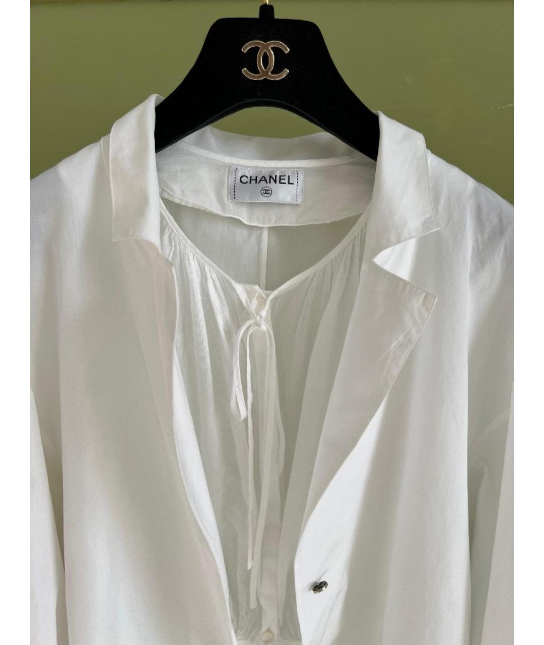 CHANEL Белая хлопковая рубашка, фото 3