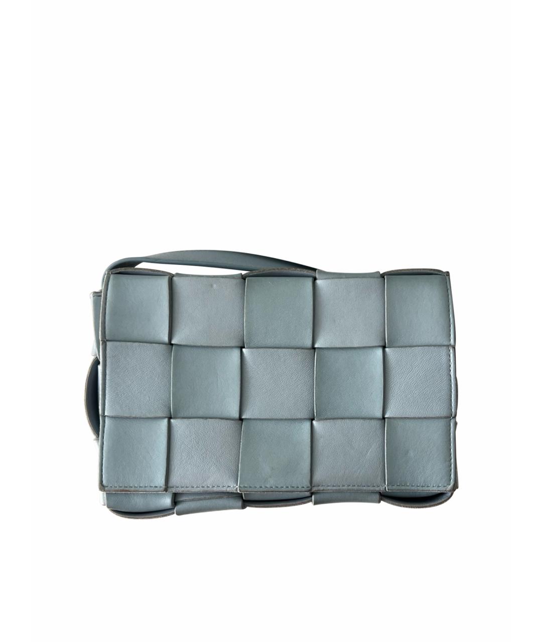 BOTTEGA VENETA Голубая кожаная сумка через плечо, фото 1