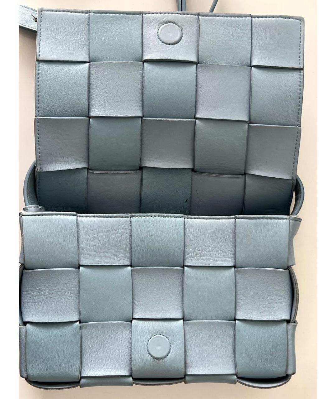 BOTTEGA VENETA Голубая кожаная сумка через плечо, фото 3