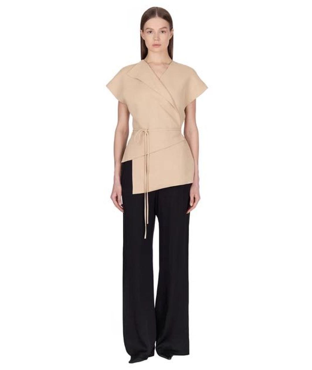 ERMANNO SCERVINO Черные вискозные брюки широкие, фото 2
