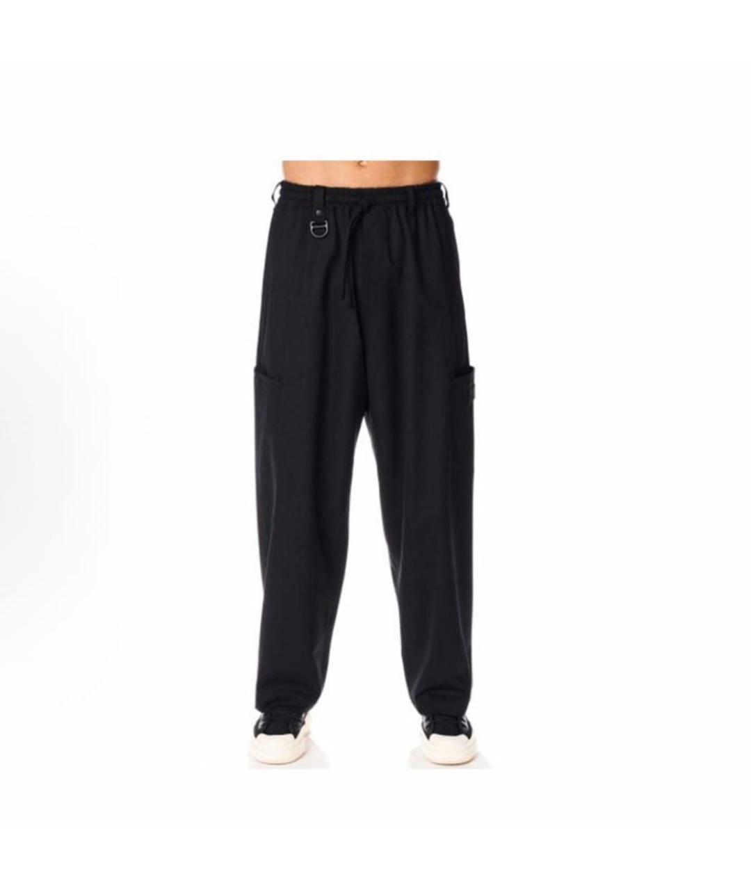 Y-3 Черные шерстяные повседневные брюки, фото 9