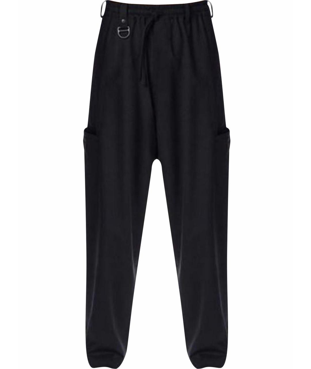 Y-3 Черные шерстяные повседневные брюки, фото 1