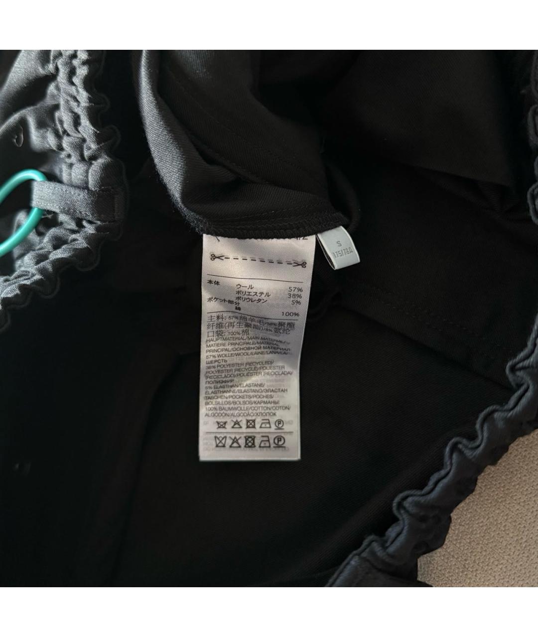 Y-3 Черные шерстяные повседневные брюки, фото 7