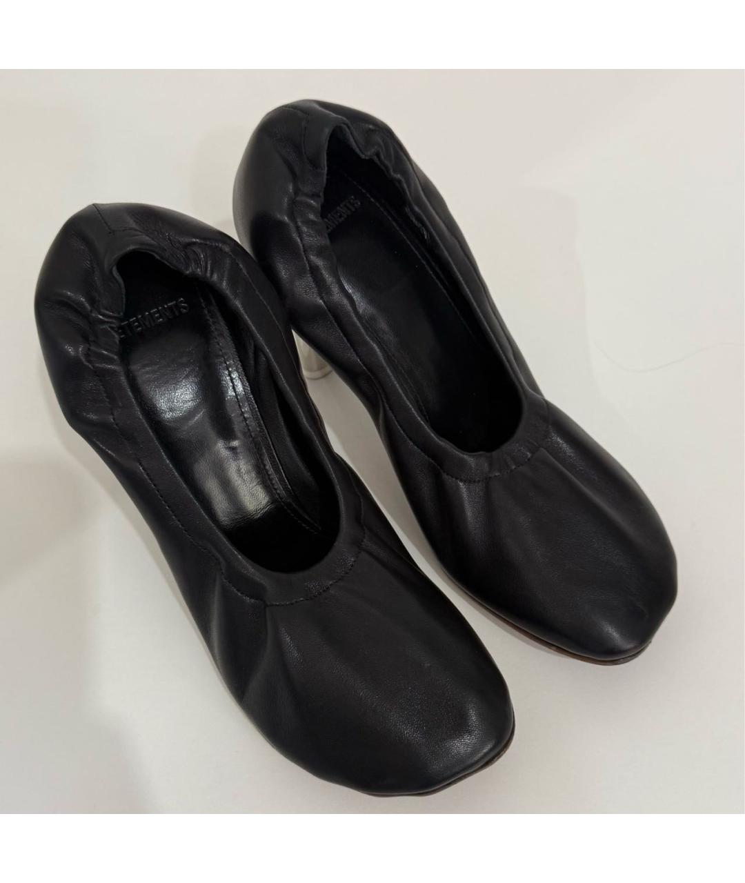 VETEMENTS Черные кожаные туфли, фото 3