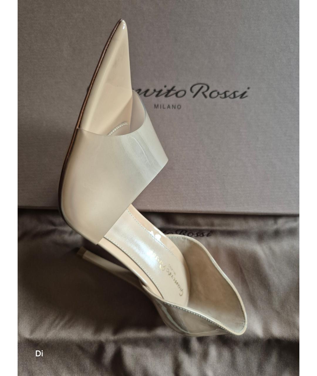 GIANVITO ROSSI Бежевые кожаные босоножки, фото 3