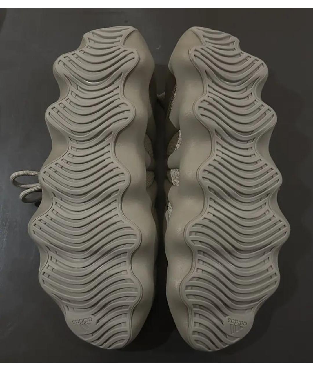 ADIDAS YEEZY Бежевые текстильные низкие кроссовки / кеды, фото 4