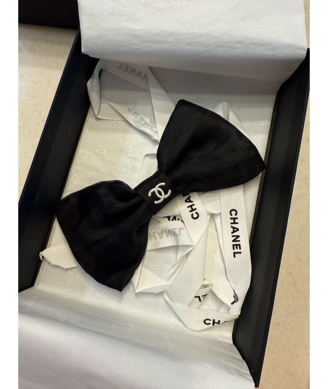 CHANEL Черная заколка, фото 3