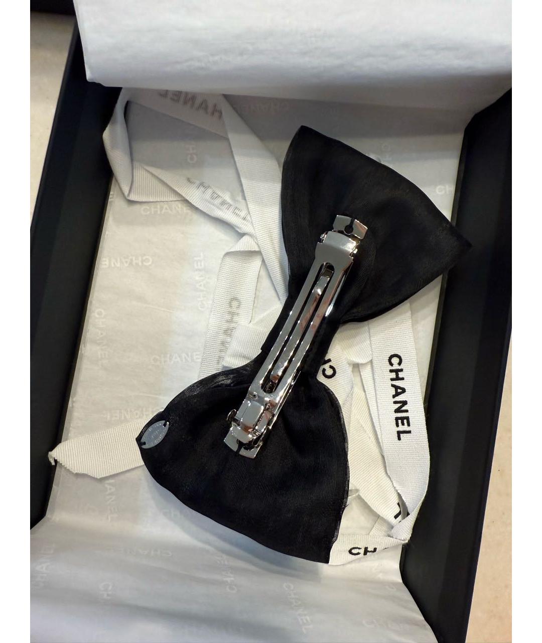 CHANEL Черная заколка, фото 2