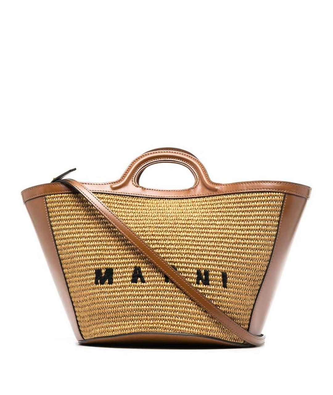 MARNI Бежевая пляжная сумка, фото 1