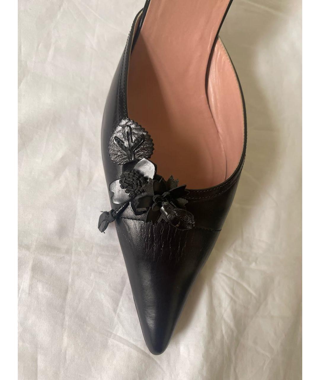 PRADA Черные кожаные мюли, фото 5
