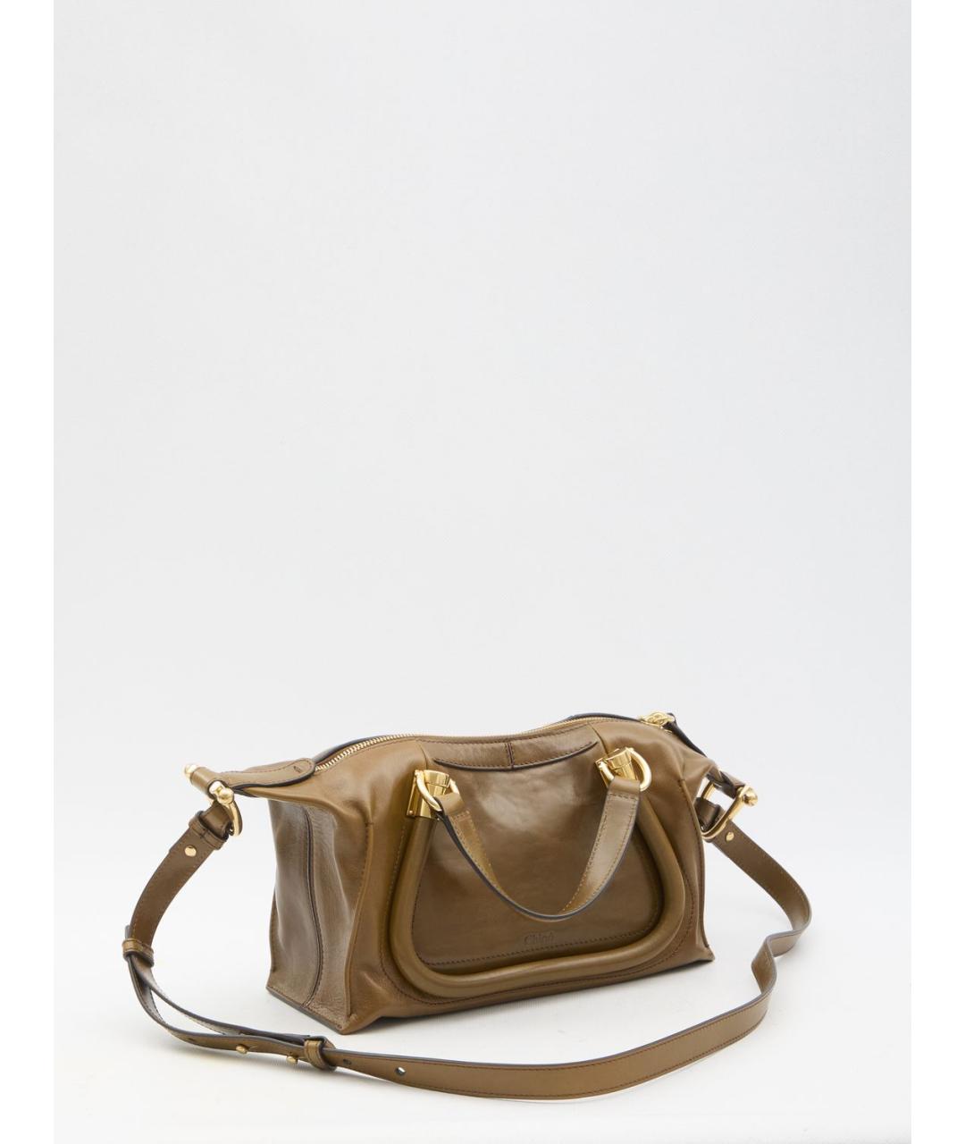 CHLOE Коричневая кожаная сумка через плечо, фото 2